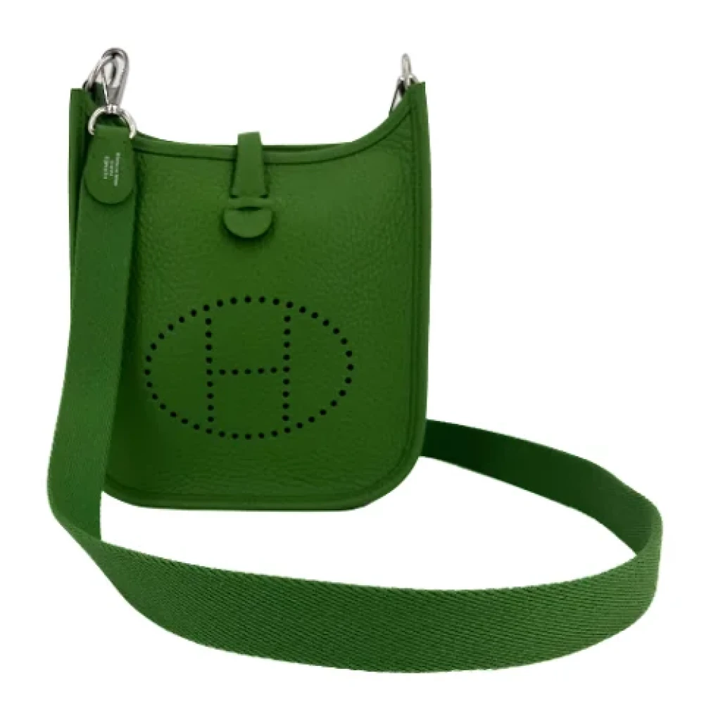 Hermès Vintage Pre-owned Leather handbags Green Dames