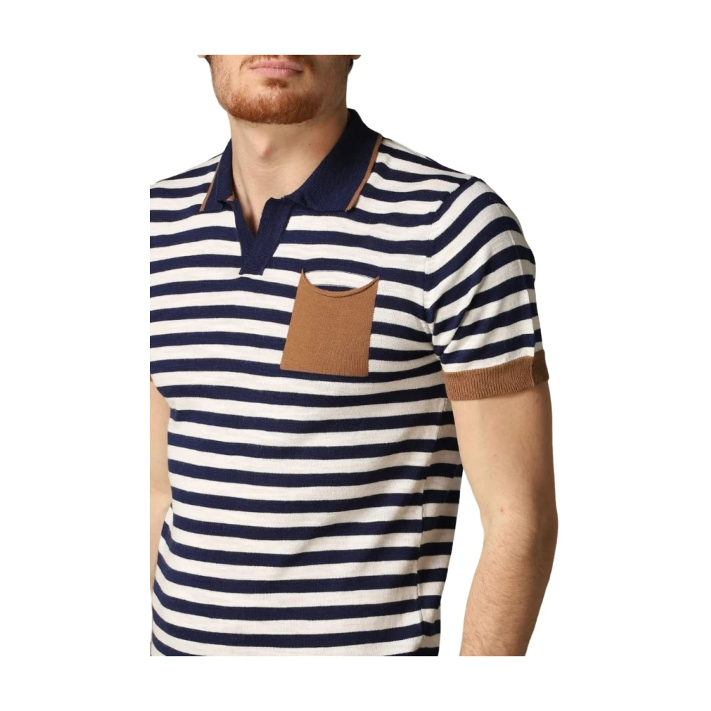 Manuel Ritz Polo Korte Mouw Blue Heren