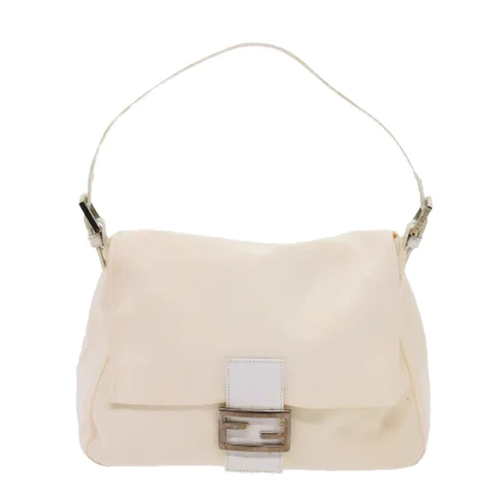 Fendi Vintage Pre-owned Fabric shoulder-bags White Dames