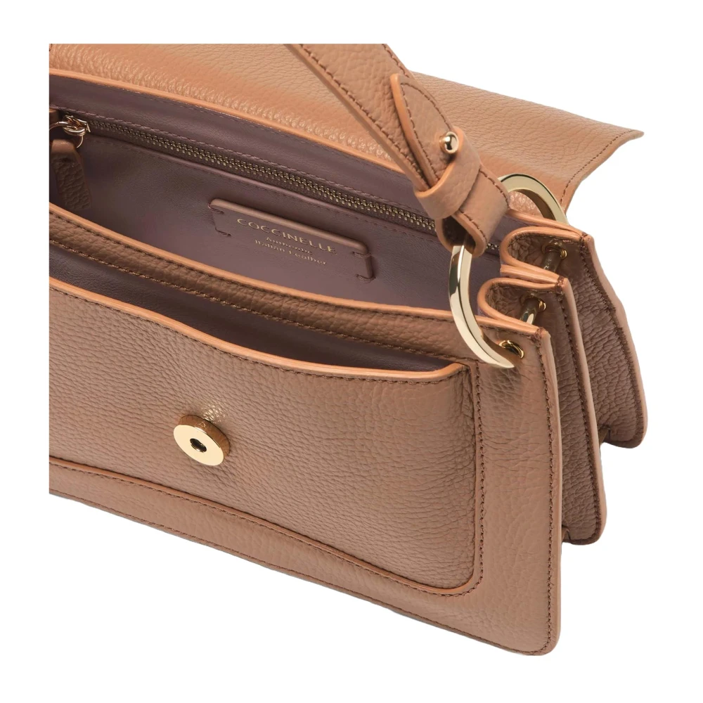 Coccinelle Leren Handtas met Logodetail Brown Dames