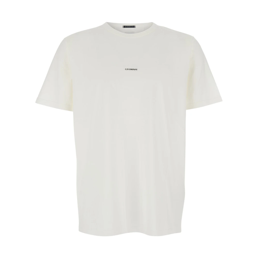 C.p. Company Men's White T-Shirts, Xl, Logo Print T-Shirt