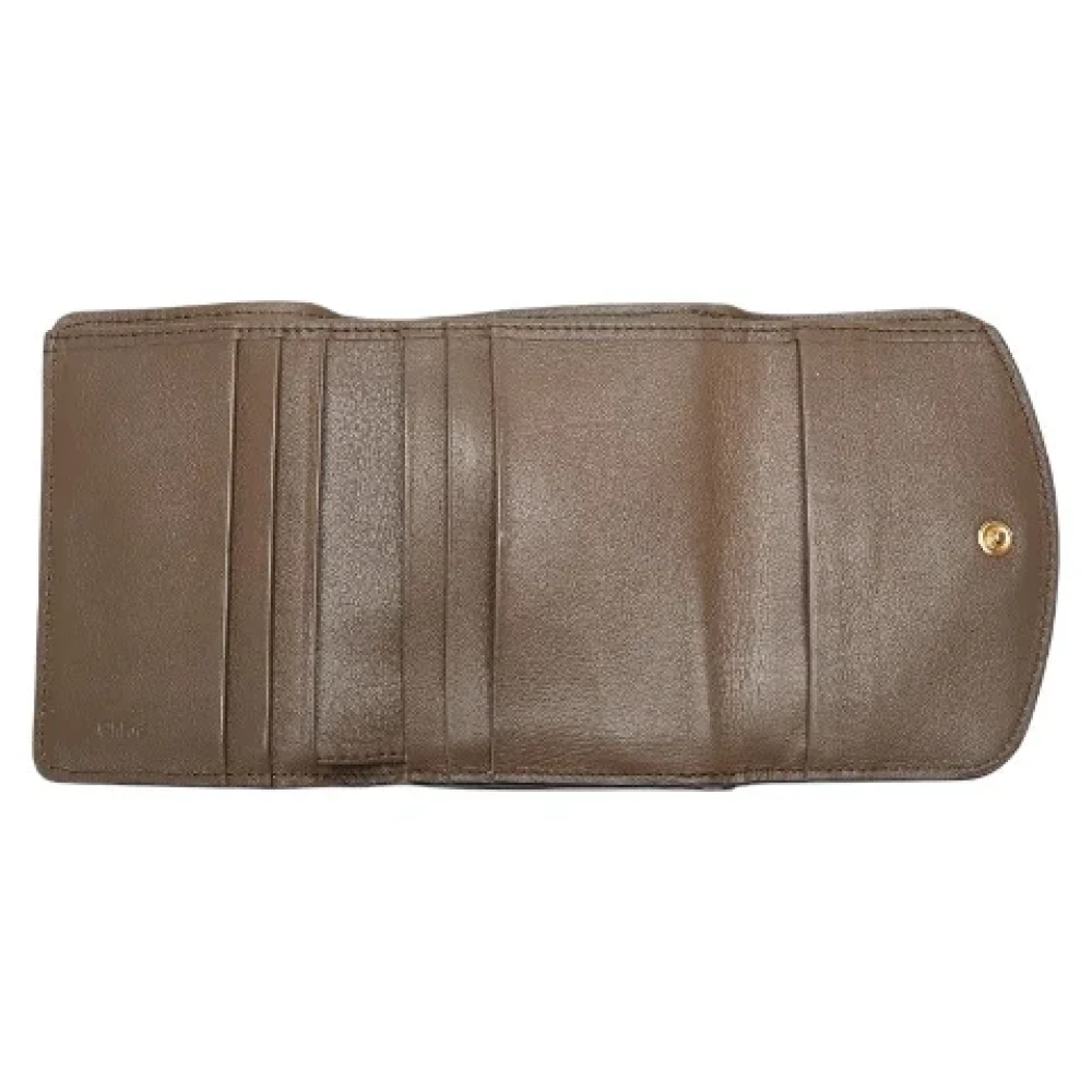Chloé Pre-owned Leather wallets Brown Dames