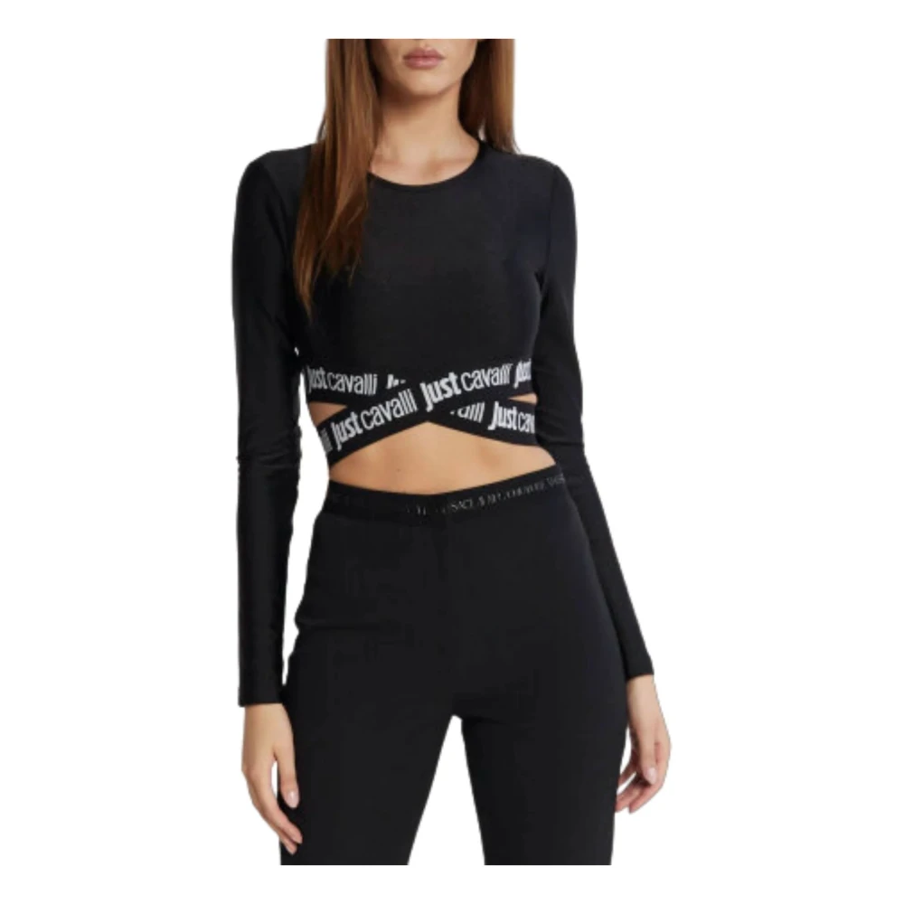 Just Cavalli Long Sleeve Tops Black Dames