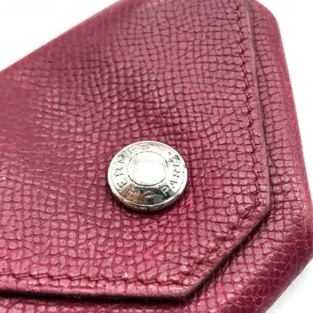 Hermès Vintage Pre-owned Leather wallets Red Dames