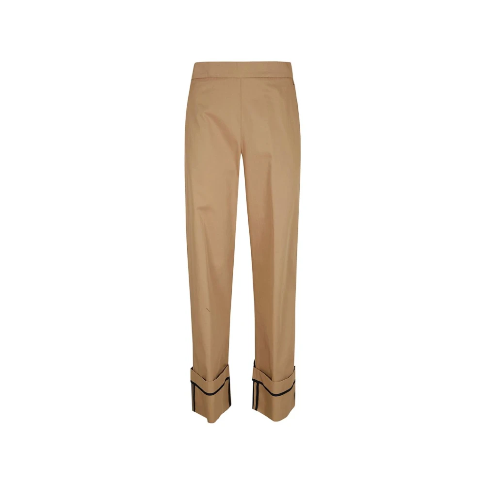 Herno Vrouw Bruin Broeken Dames, S, Cropped Broeken