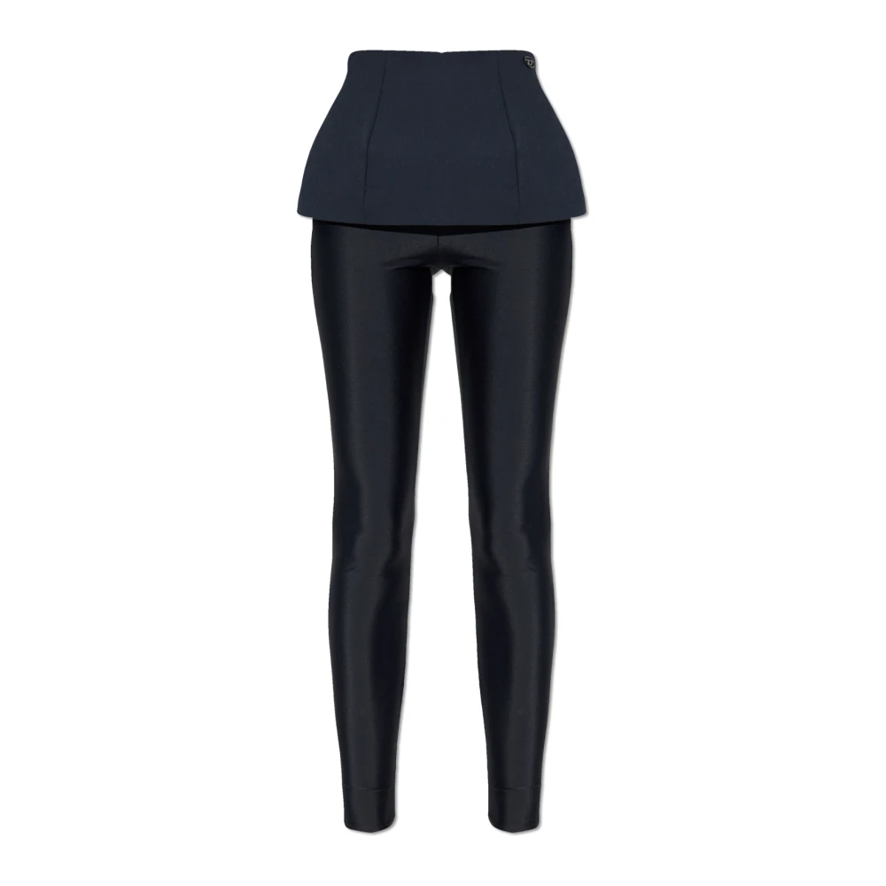 Diesel Donna Nero Pantaloni, S, New,