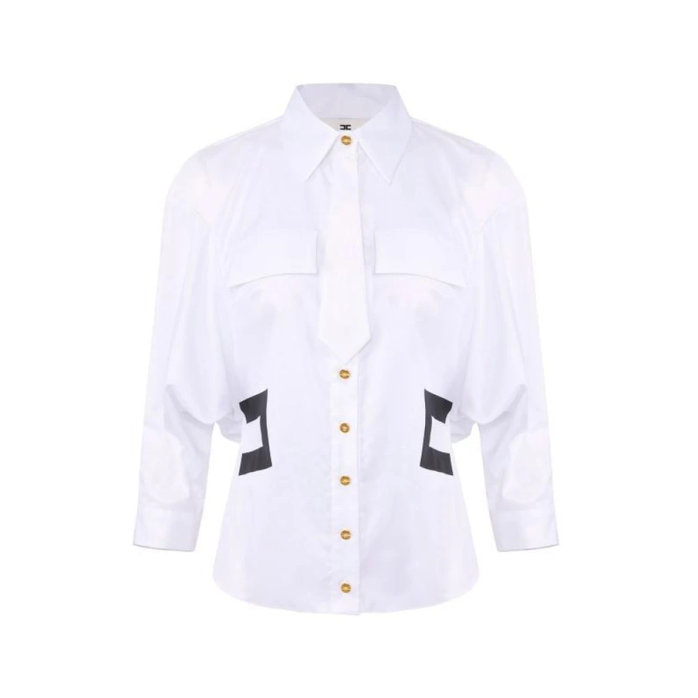 Elisabetta Franchi White Blouses & Shirts - Female - Shirts - Xs - Blouses & Shirts