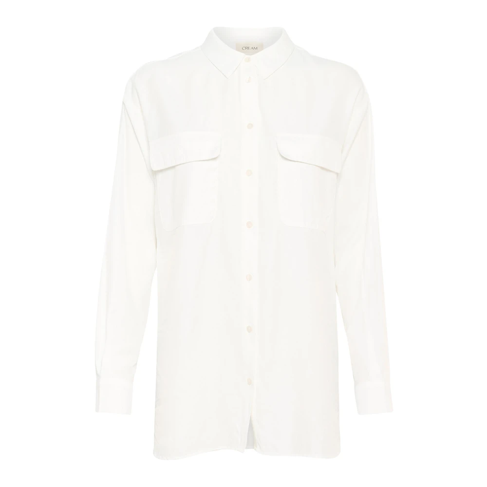 Cream Witte Crnola Shirt met Zakken White Dames