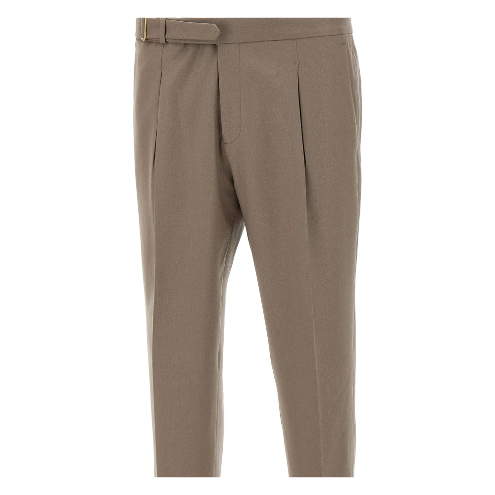 Briglia Wol & Kasjmier Flanellen Broek Brown Heren