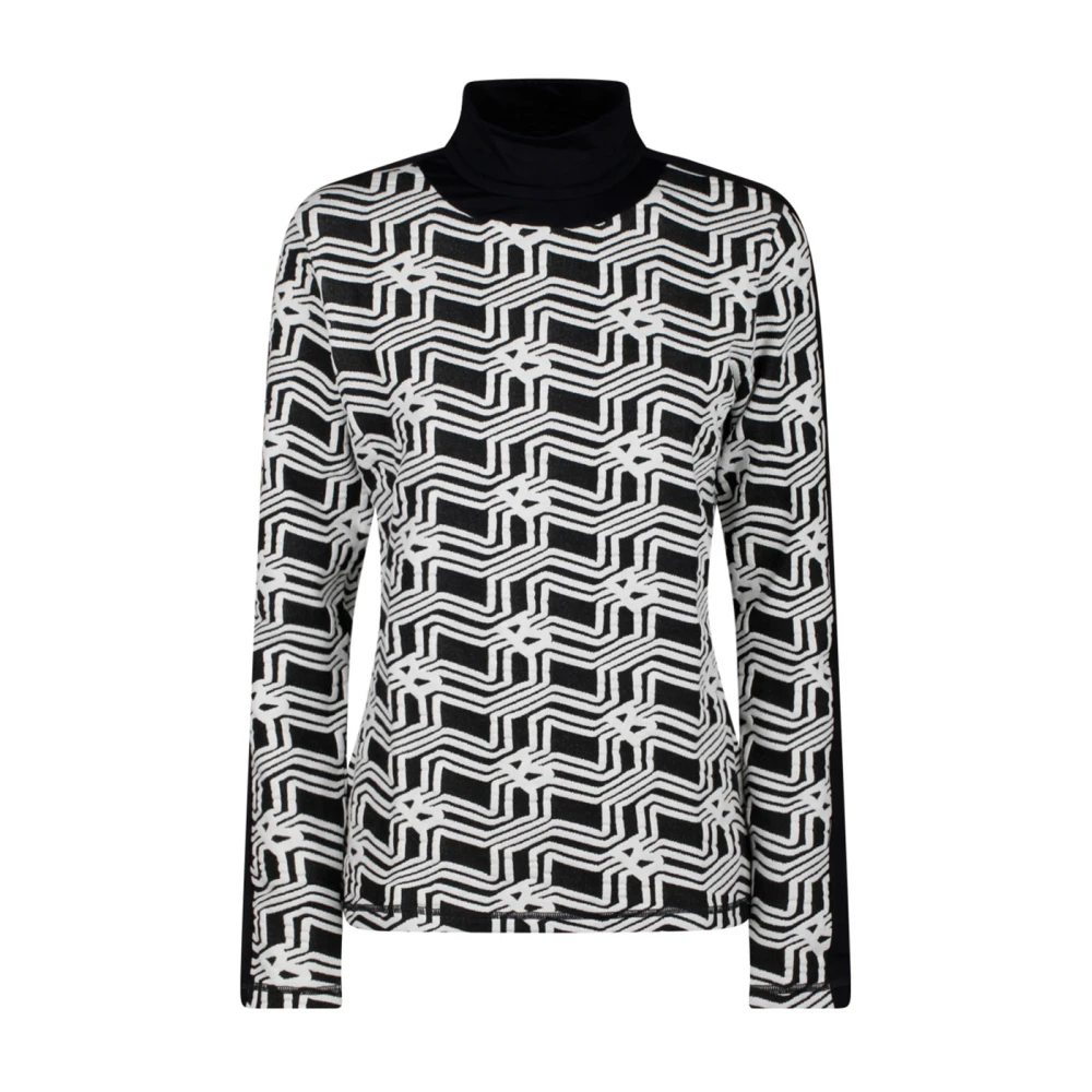 Bogner Black Turtlenecks, Female, S, And White Ski Turtleneck Jumper