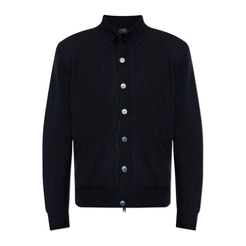 Brioni Vest met opstaande kraag Blue Heren