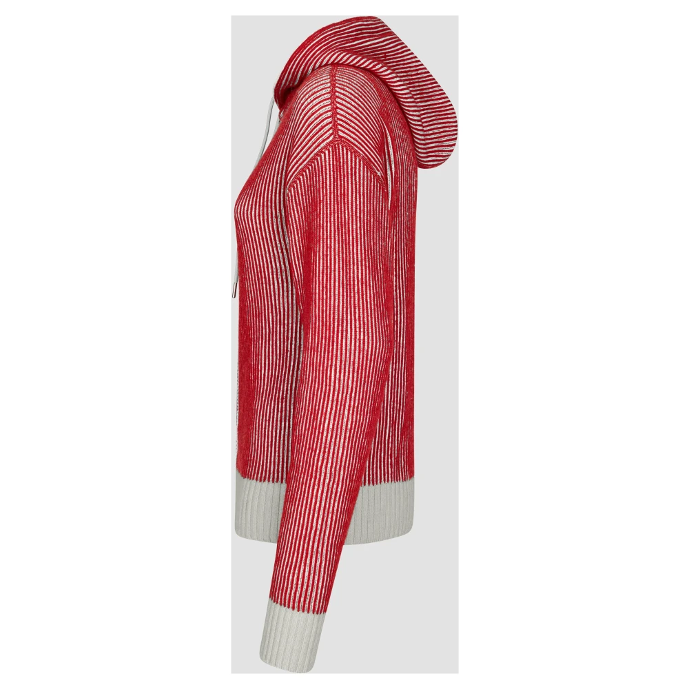 add Vest IN Dubbele RIB Red Dames