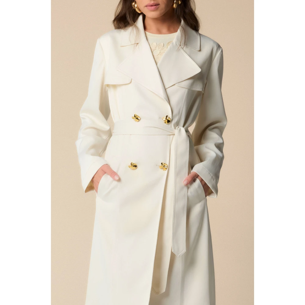 Kocca Stijlvolle Trench Coats voor alle seizoenen White Dames