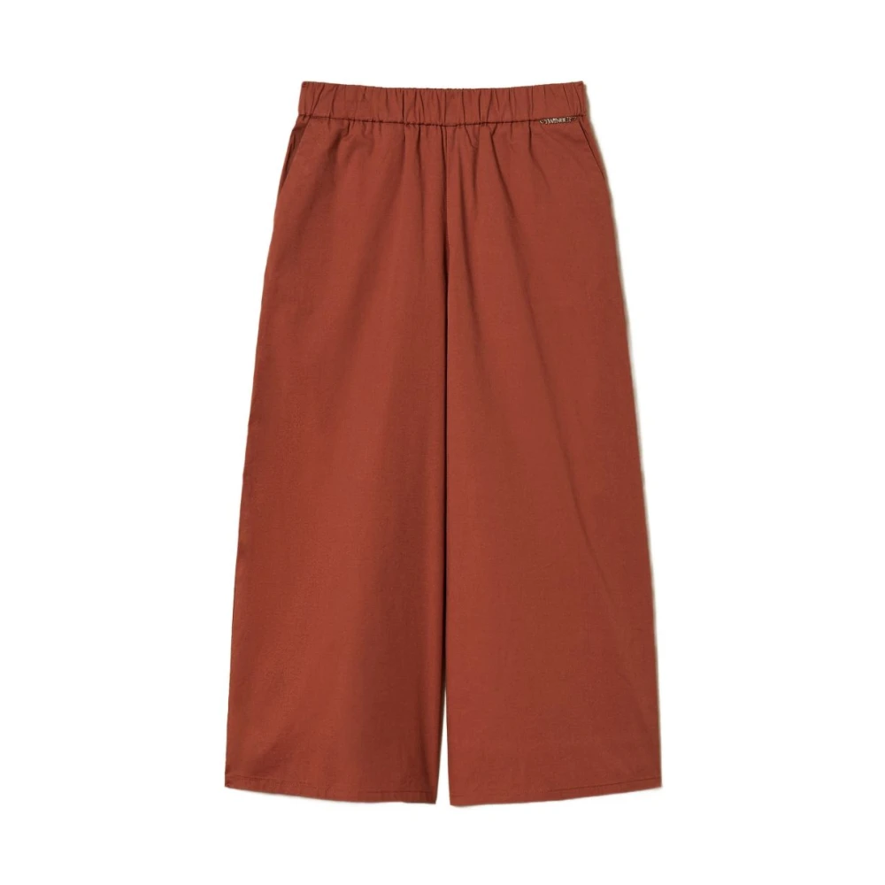 Twinset Girls Brown Trousers, 16 Y, Pantalone Ampio Cropped