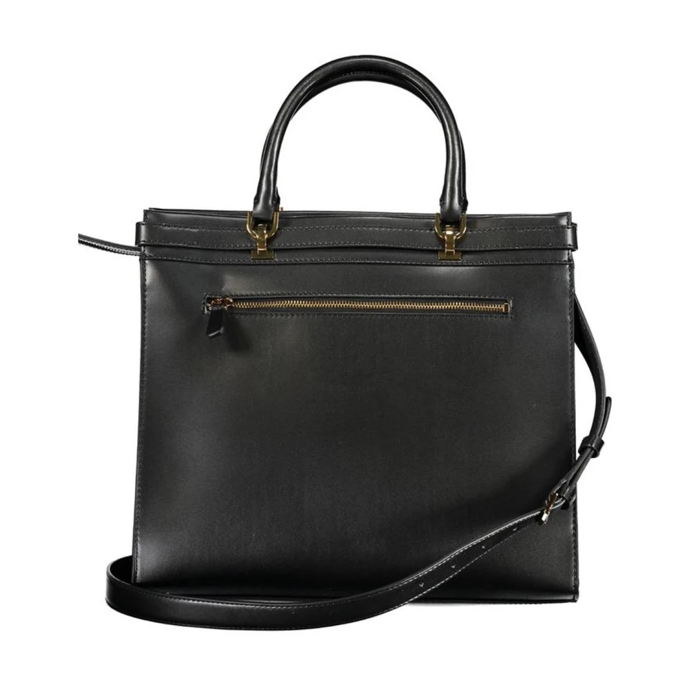 Guess Handtas met Verstelbare Band en Meerdere Zakken Black Dames
