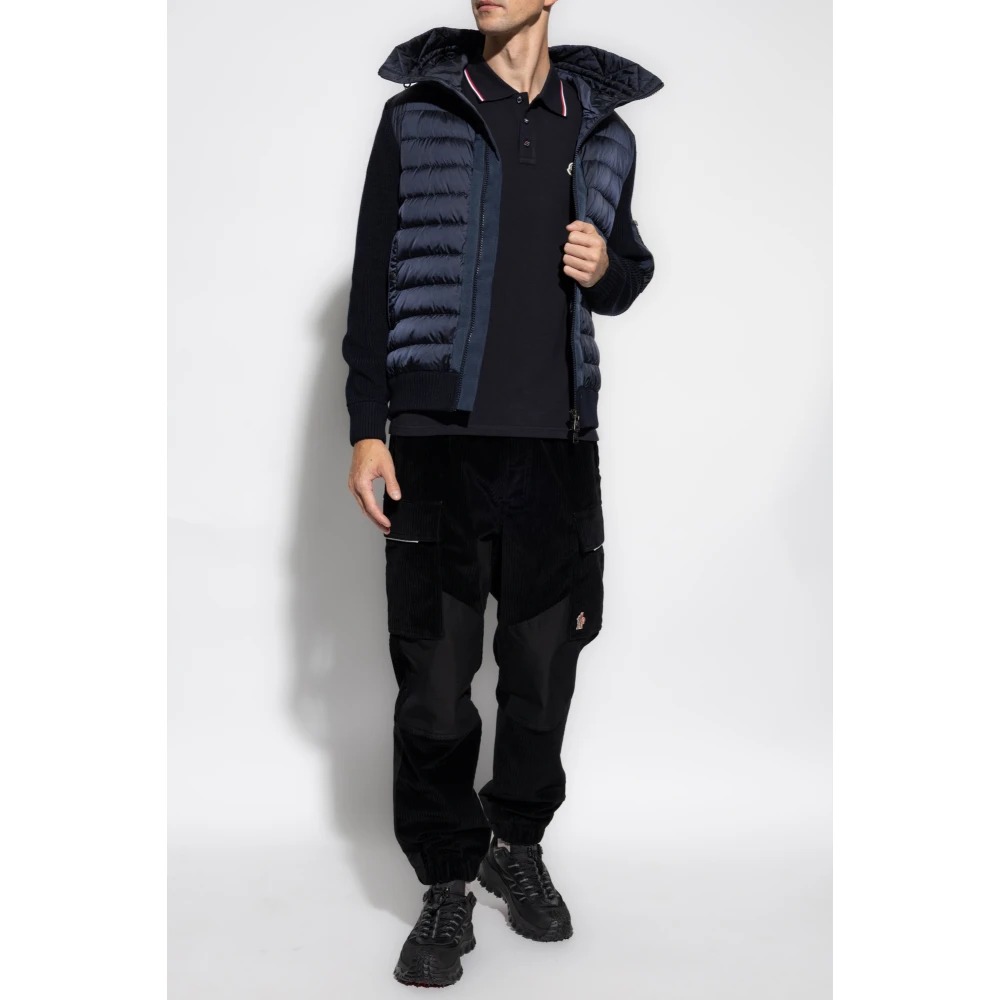 Moncler Polo met logo Blue Heren