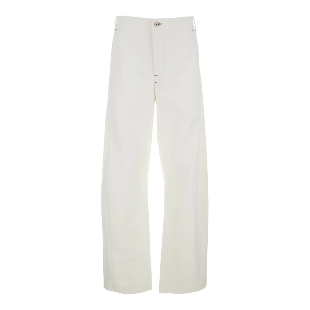 Jacquemus Witte Denim Jeans Scala White Heren