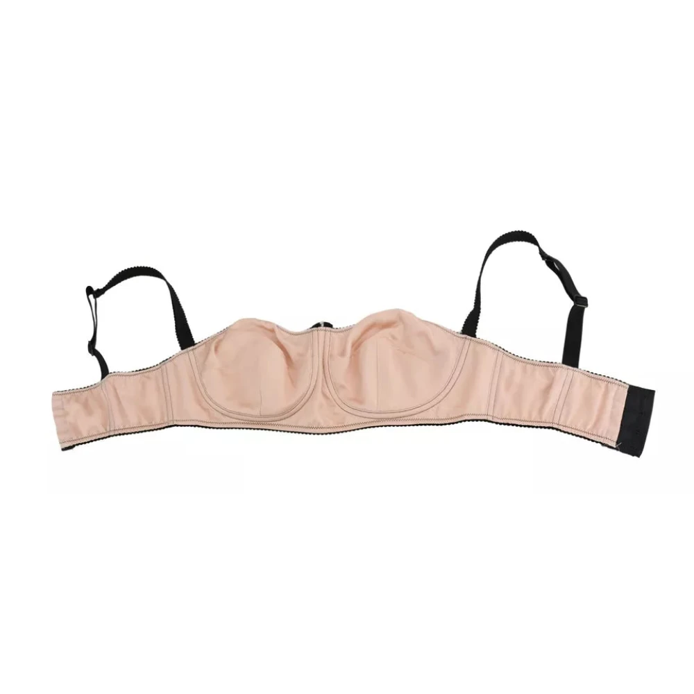 Dolce & Gabbana Zwarte Bandjes Roze Balconette Beha Pink Dames