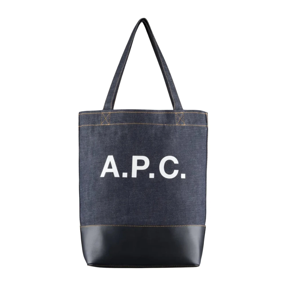 A.p.c. Men's Blue Shopping Bags, One Size, Axel Tote