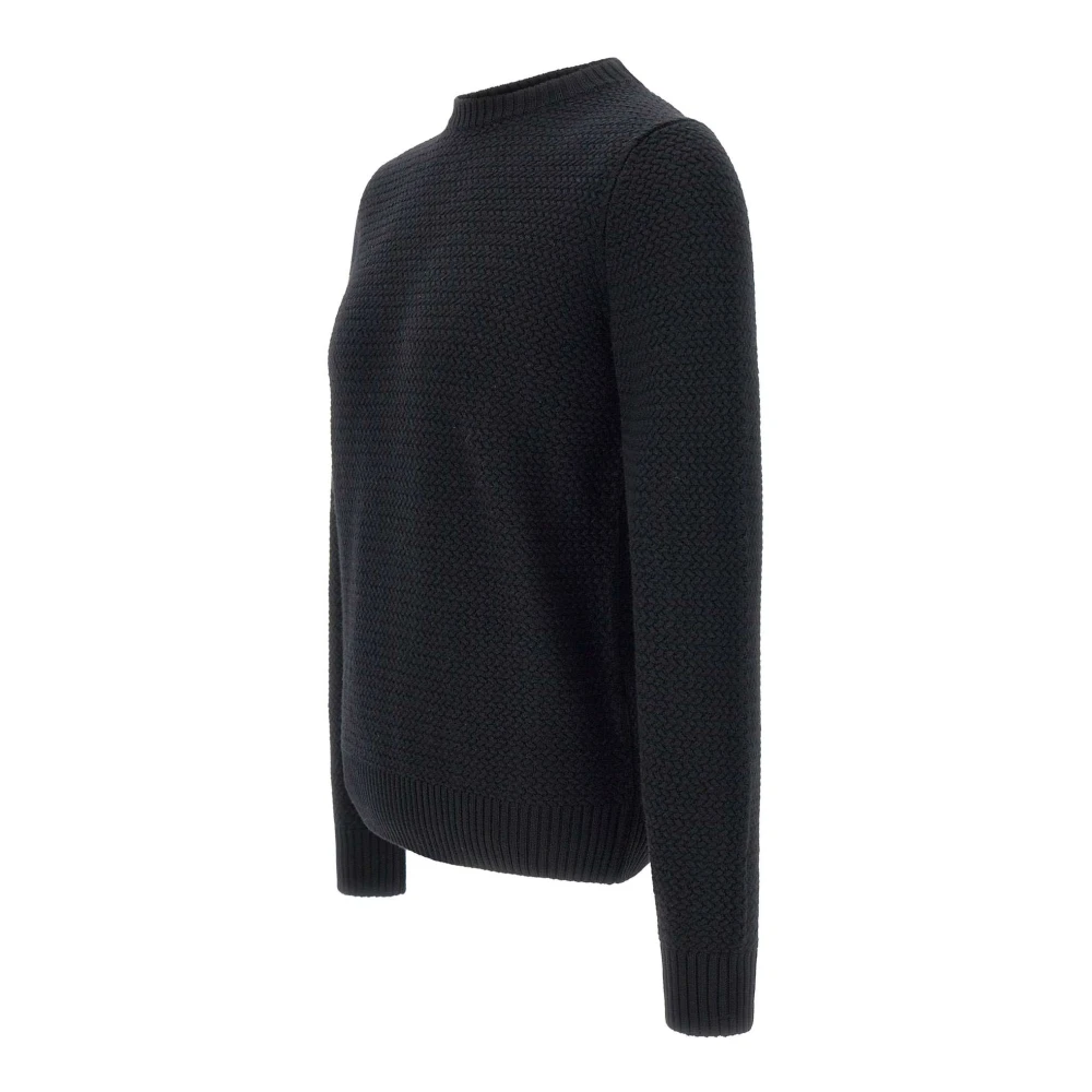 Filippo De Laurentiis Merino Wol Crew Neck Sweater Blue Heren