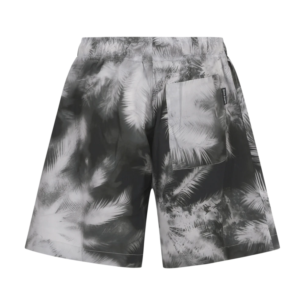 Palm Angels Blauwdruk Palmen Shorts Black Heren