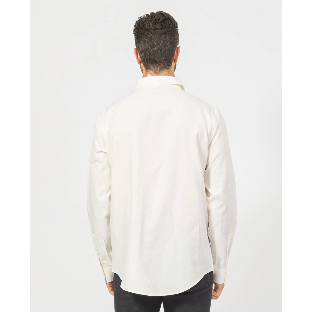 Armani Exchange Wit overhemd met micro-patroon White Heren