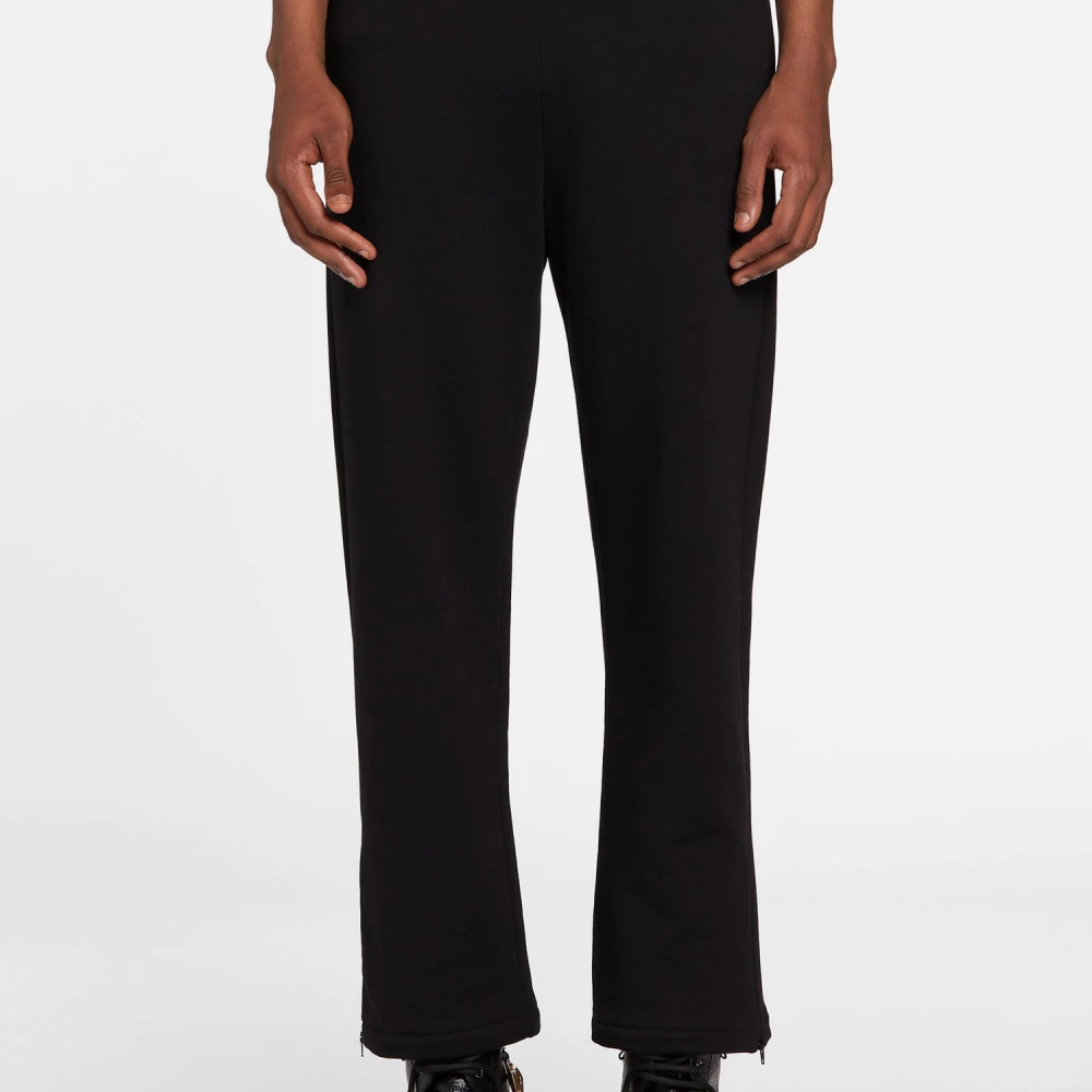 Roberto Cavalli Tiger Tooth Straight-Leg Sweatpants Black Heren