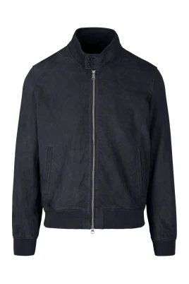 Friz Suede Läder Bomber Jacka