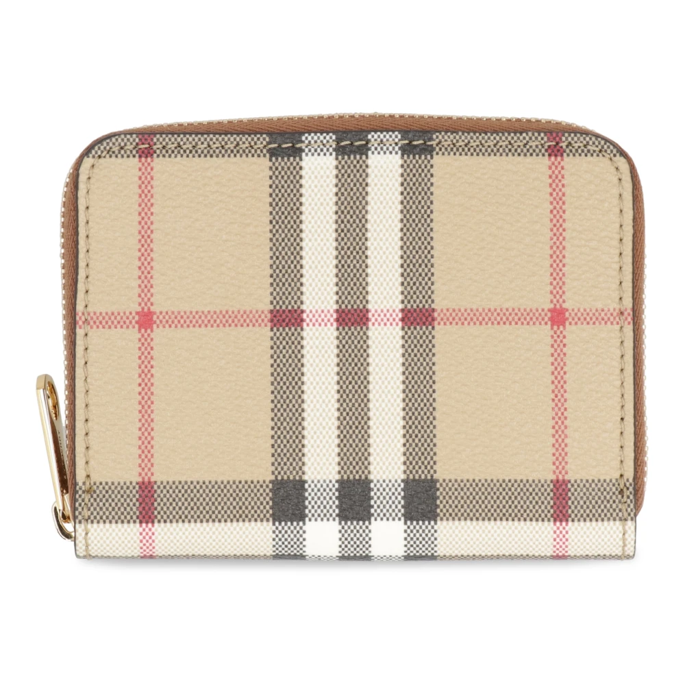 Burberry Women's Beige Chic Wallet With Multiple Compartments