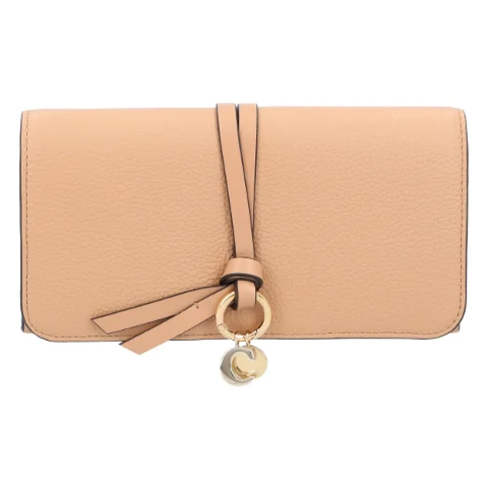 Chloé Leather wallets Beige Dames