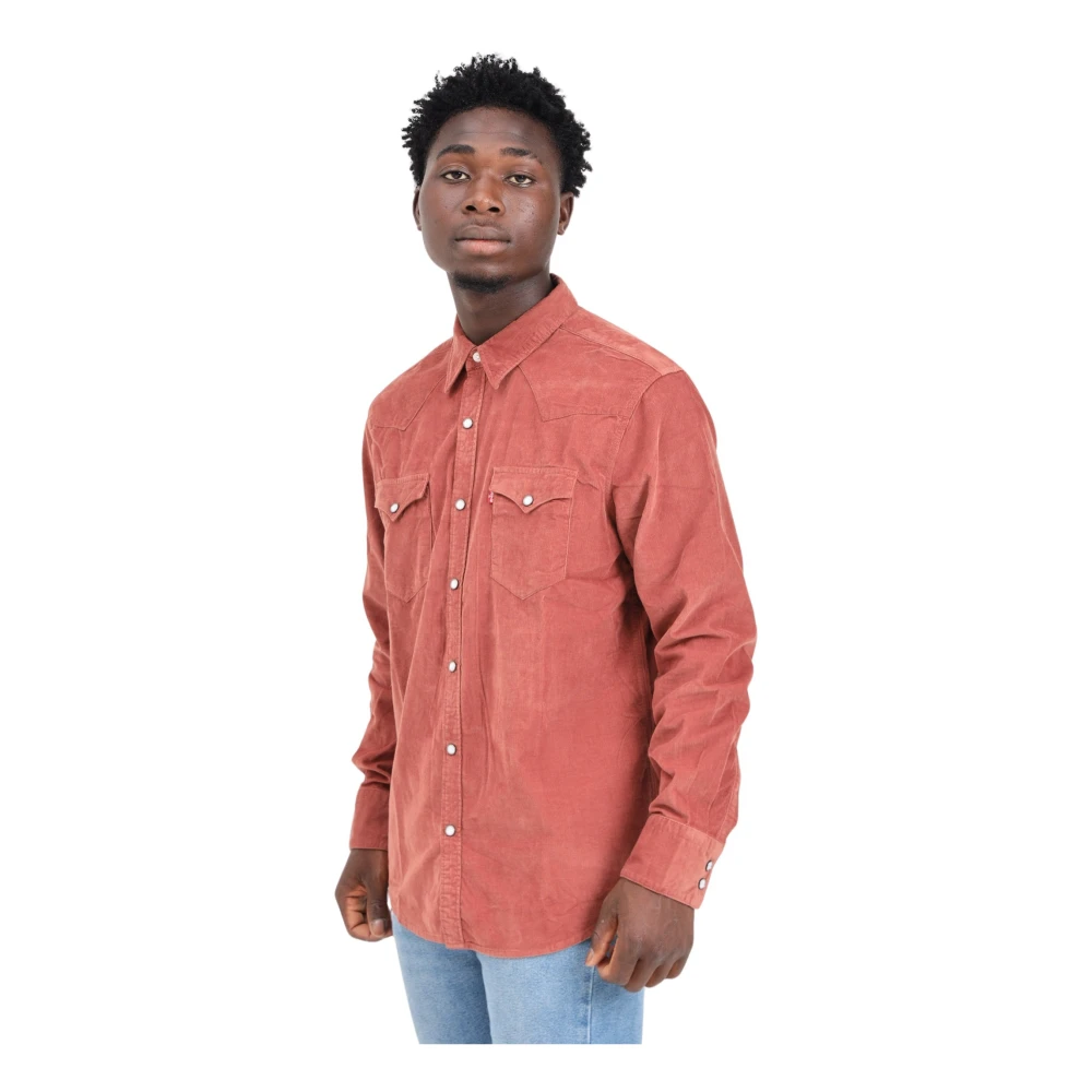 Levi's Rood Western Casual Shirt voor Mannen Pink Heren