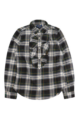 ruffled-checked-cotton-shirt