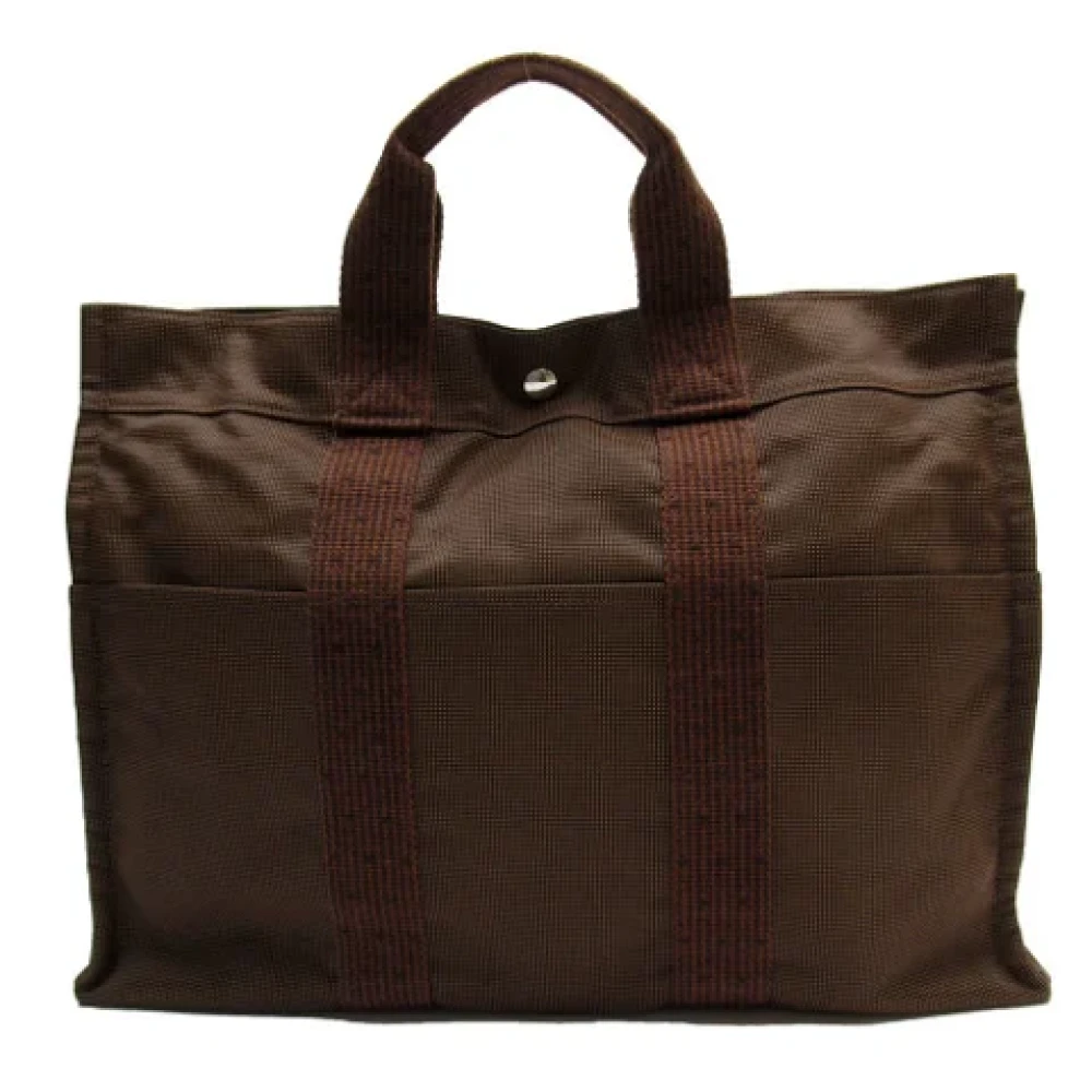 Hermès Vintage Pre-owned Canvas handbags Brown Dames