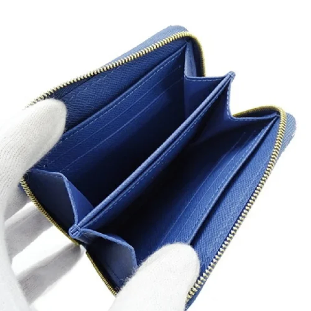 Louis Vuitton Vintage Pre-owned Denim wallets Blue Dames