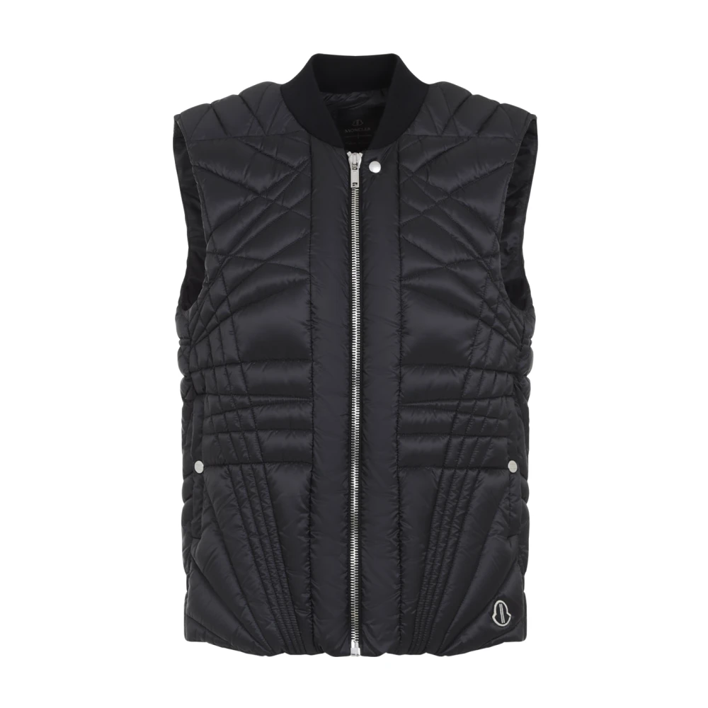 Moncler Zwarte Flight Vest Mu02D1A03 Black Dames