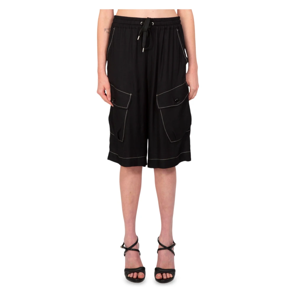 Pinko Cargo Shorts in Z99 Black Dames