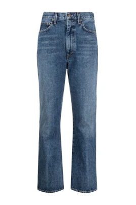 Pinch Waist Straight Jeans