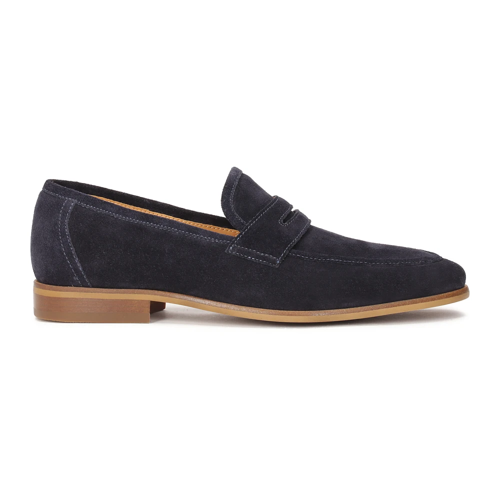 Kazar Marinblå mocka loafers Blue, Herr