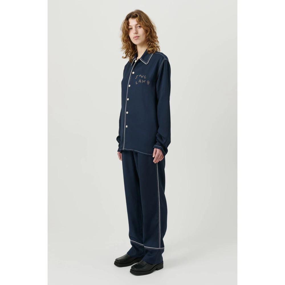 Soulland Shirts Blue Unisex
