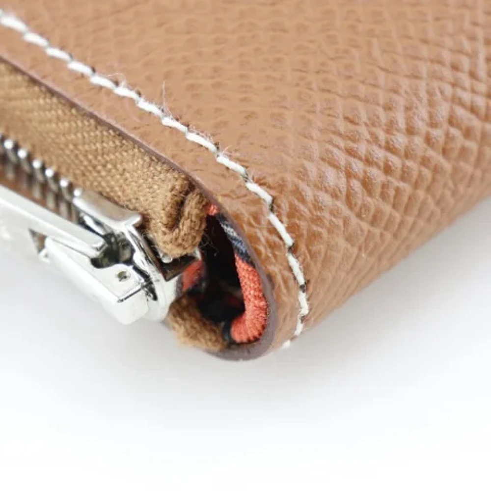 Hermès Vintage Pre-owned Leather wallets Brown Dames