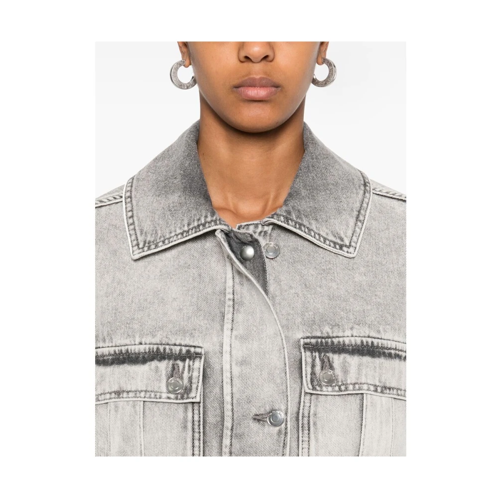IRO Klassieke Grijze Knoopsluiting Buitenkleding Gray Dames