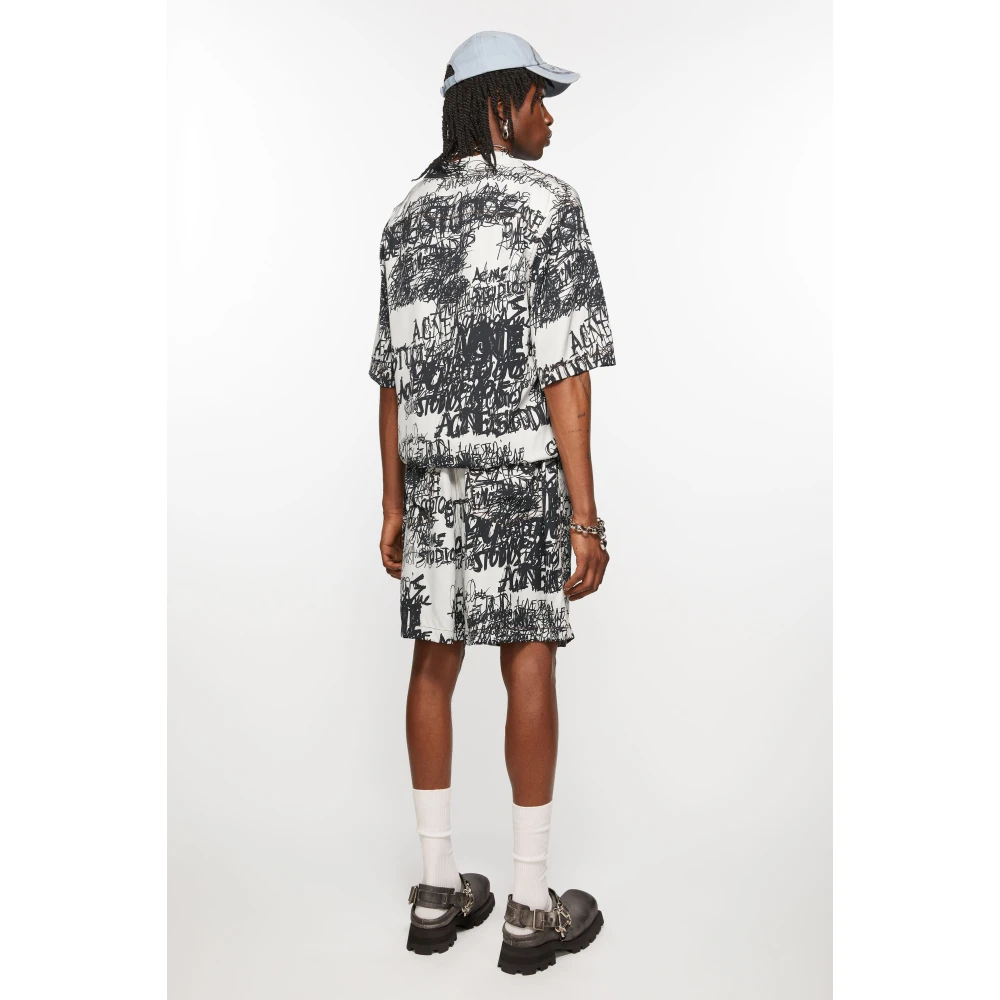 Acne Studios Bloemenprint Shorts Black Heren