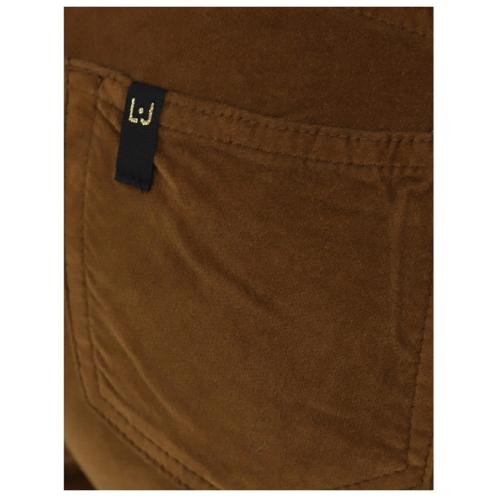 Liu Jo Divine Fluwelen Broek Brown Dames