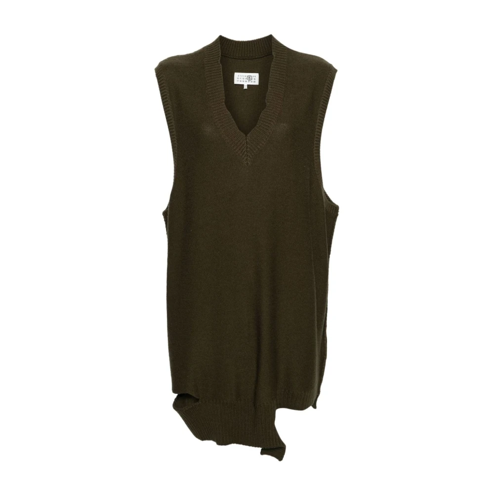 Mm6 Maison Margiela Knitted Dresses - Female - Knitted Dresses - Brown - Xs - Dresses