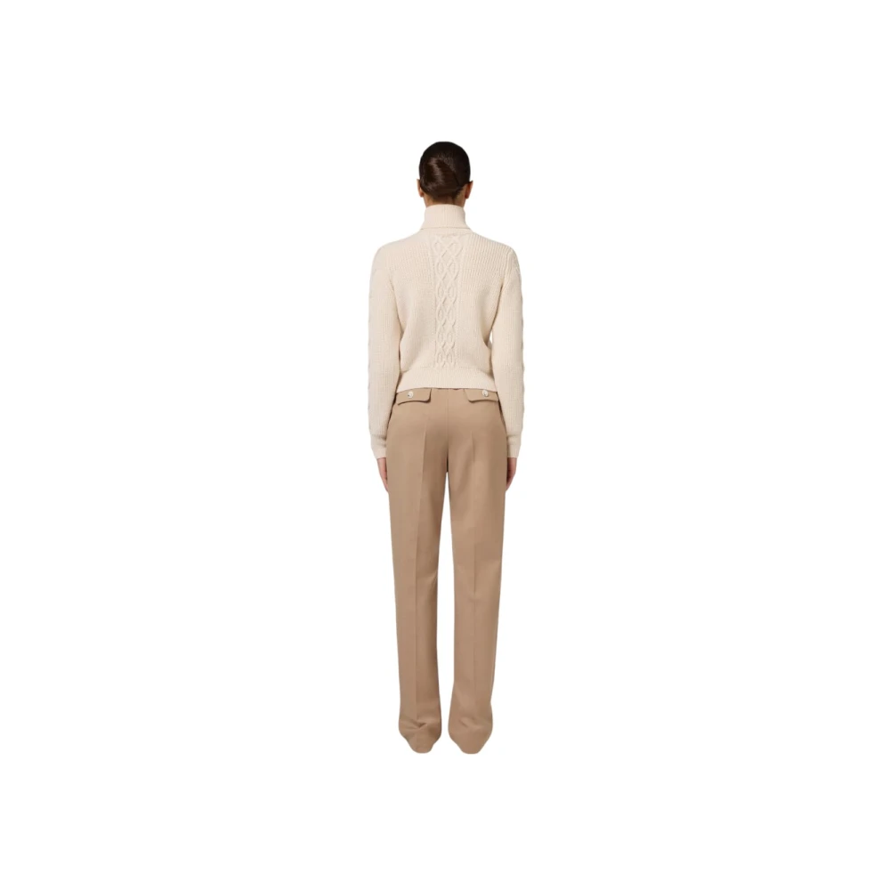 Elisabetta Franchi Stijlvolle Gebreide Top Beige Dames