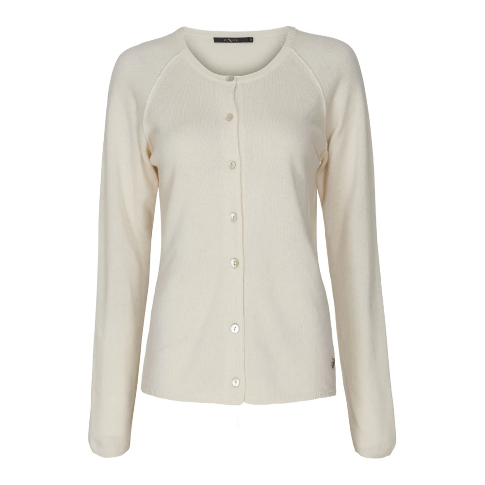 Btfcph Women's White Cozy Cashmere Cardigan - Cardigans - L - Knitwear