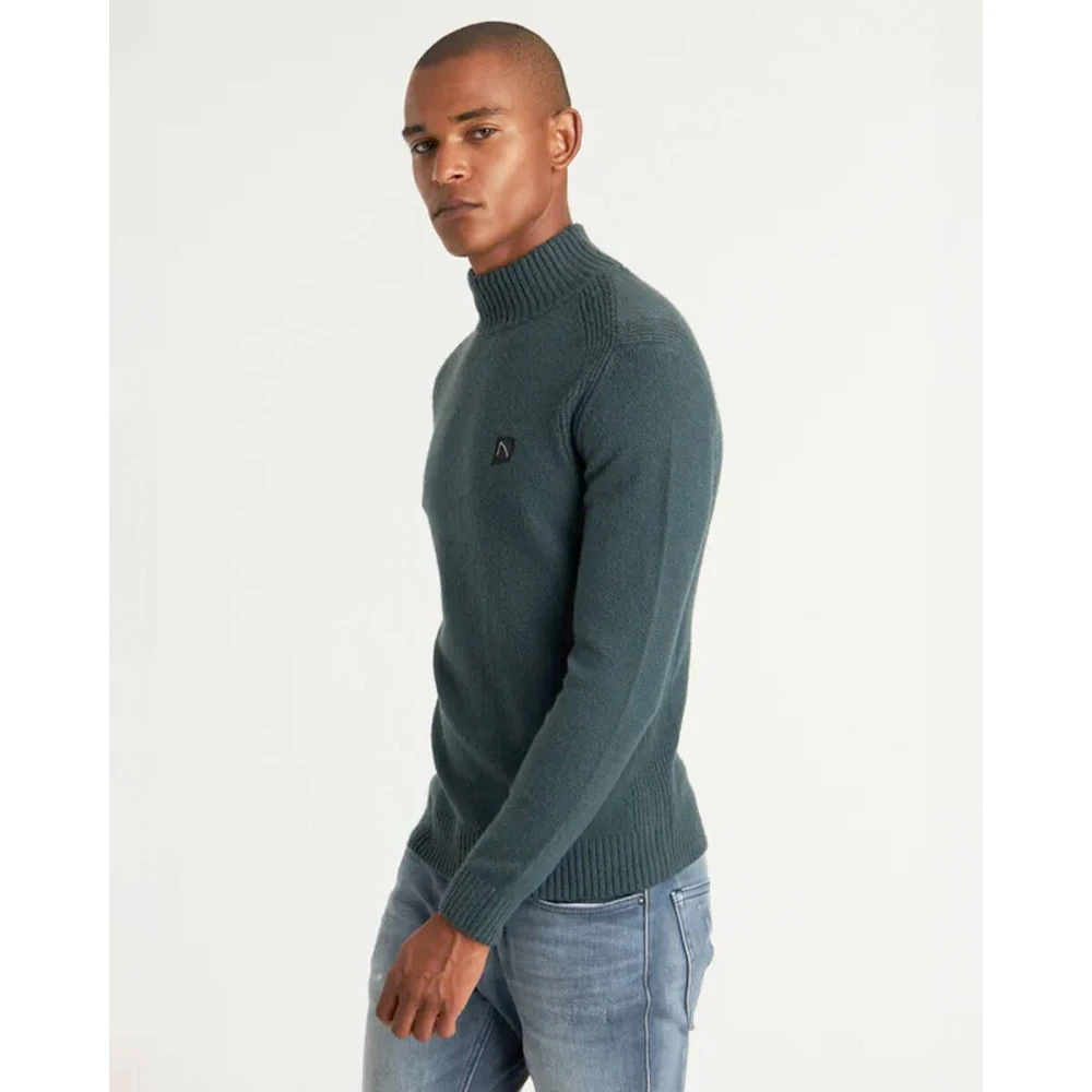 Chasin Mock Neck Pullover Green Heren
