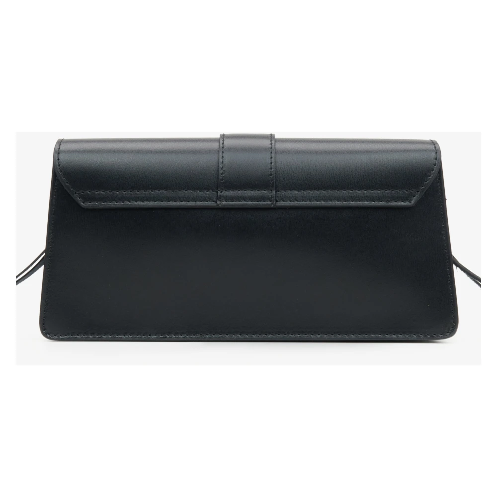 Estro Dames Zwarte Leren Handtas met Gouden Accenten Er00114772 Black Dames