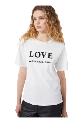 T-shirt i bomull med grafiskt tryck