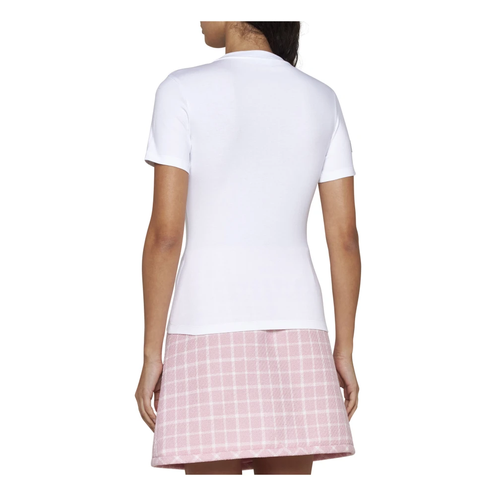 Versace Kristal Logo T-shirts en Polos White Dames